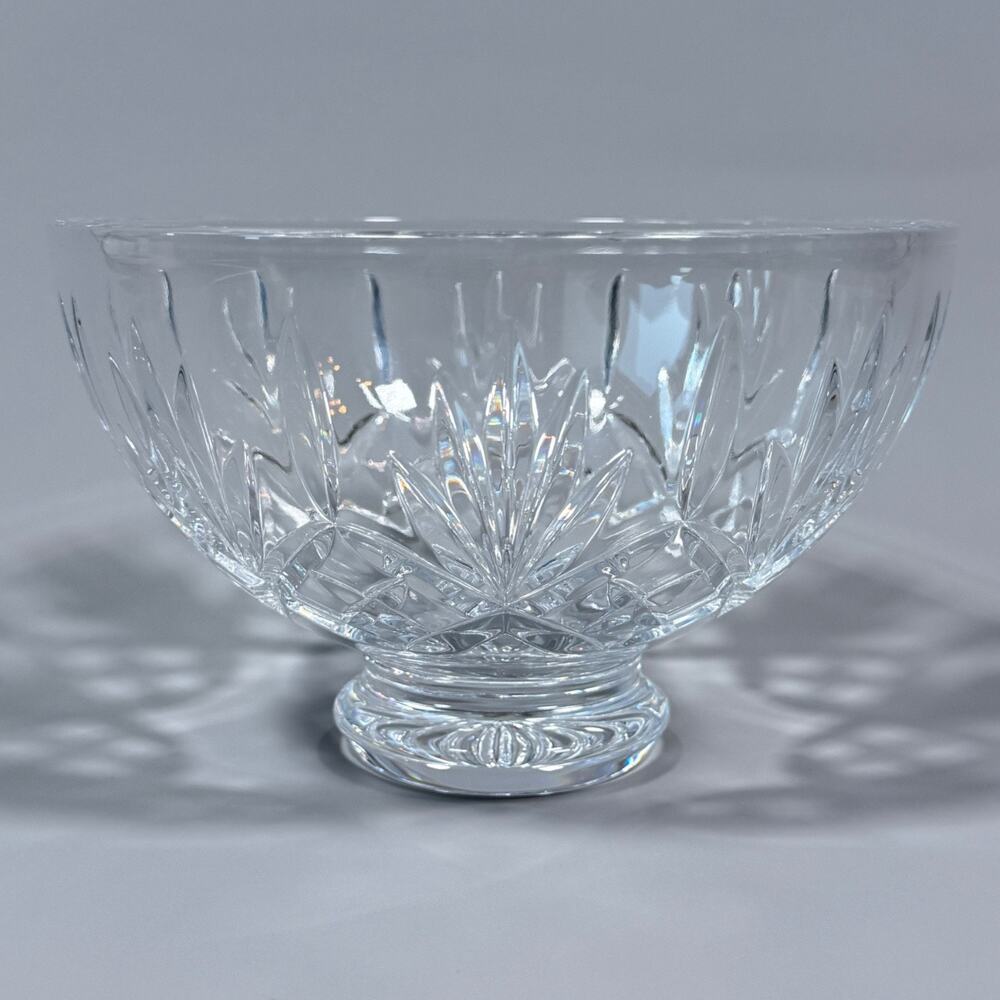 WATERFORD 7-3/4"/5" Clear Crystal Glass Classic CENTERPIECE BOWL Signed